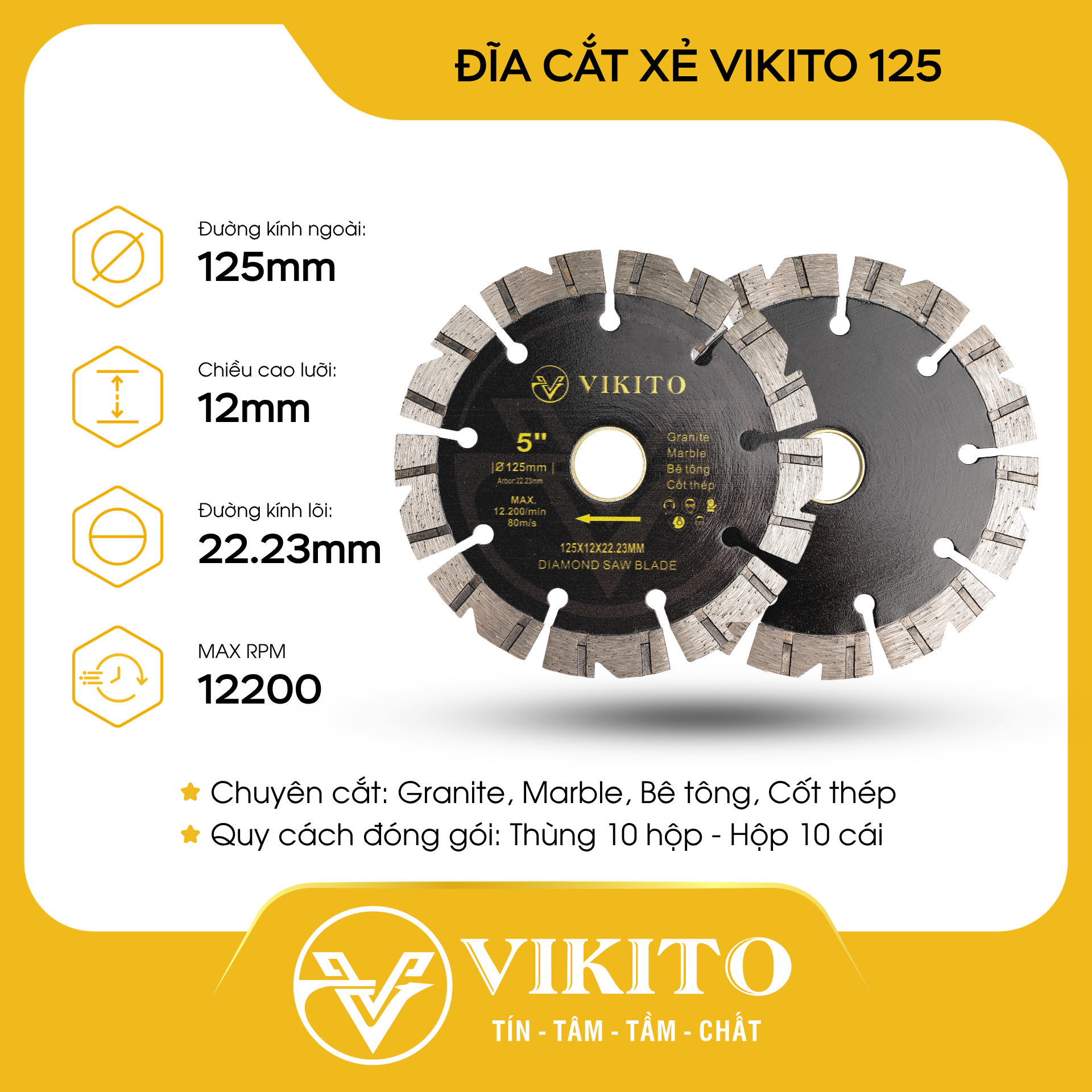 Đĩa cắt xẻ VIKITO 125